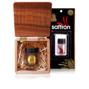 Saffron 1000mg jar in Tasmanian Oak Box